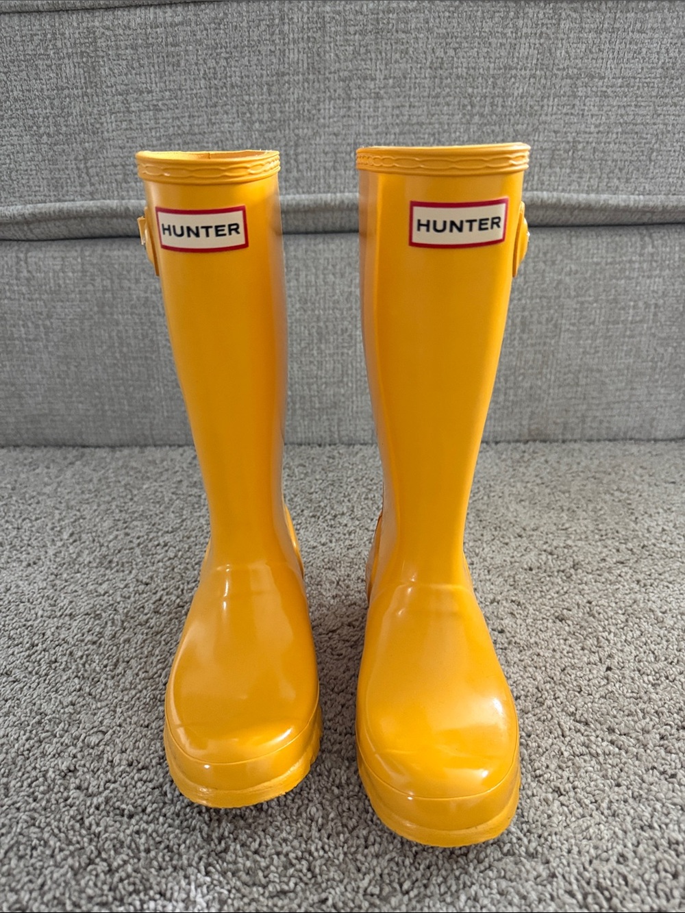 Hunter Kids Bright Yellow Tall Rain Boots